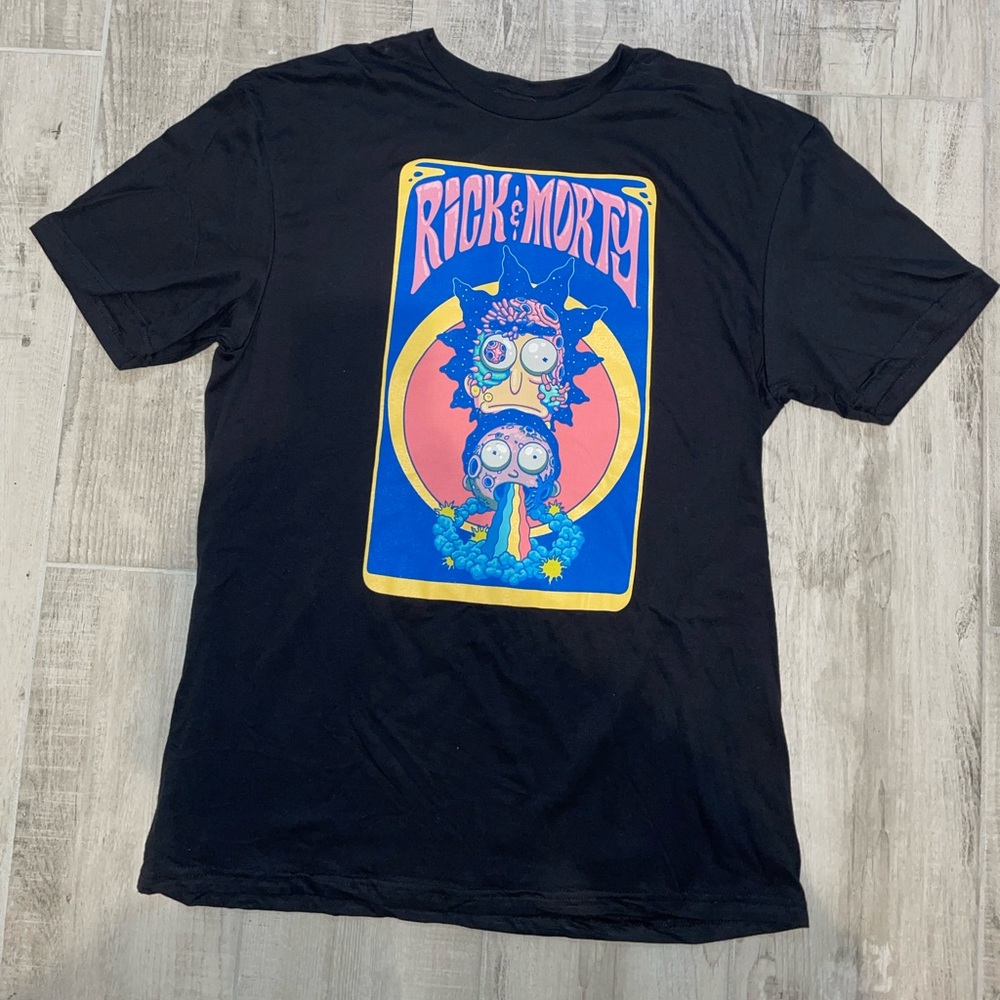 Rick and Morty Graphic Black Mens t shirt Large Brand New